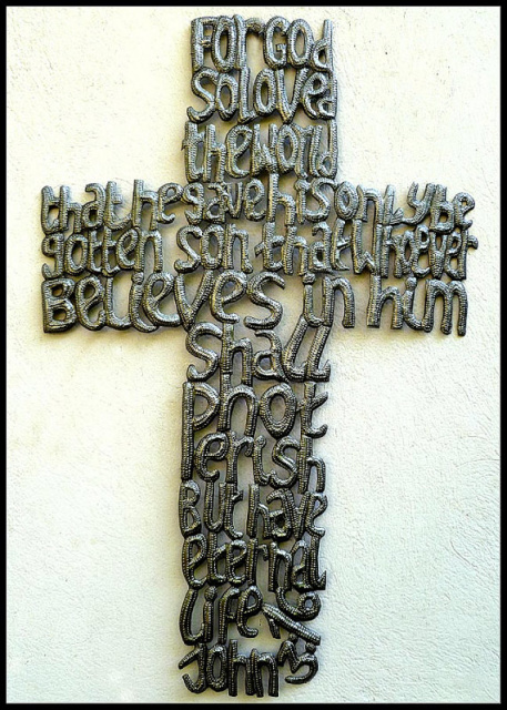 Christian Wall Crosses Haitian Handcut Decorative Metal Art