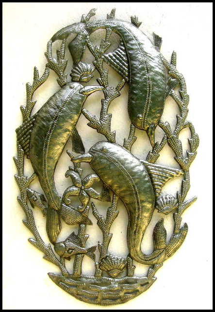 Metal Fish Wall Art - Sealife - Haitian Metal Art Designs